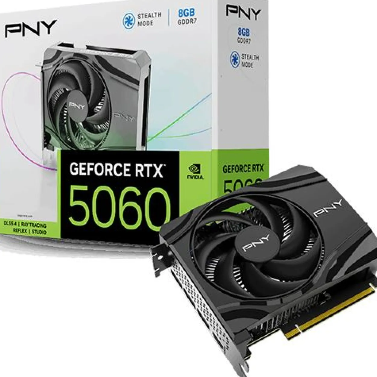 8GB PNY GeForce RTX 5060 Single Fan Aktiv PCIe 5.0 x16 (x8) (Retail)