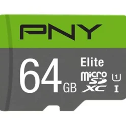 64GB PNY Micro SD Card Elite HC Class 10 UHS I U1 SD adapter