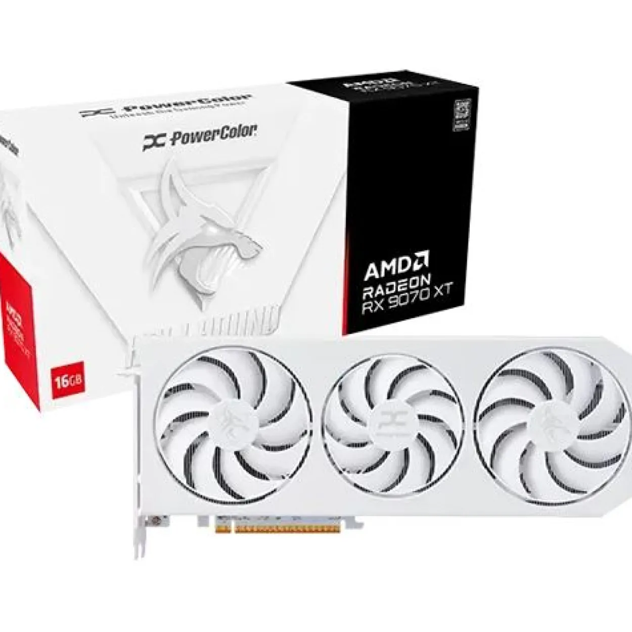 16GB PowerColor Radeon RX 9070 XT Hellhound Spectral White Aktiv PCIe 5.0 x16 (Retail)