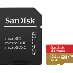 32 GB SanDisk Extreme miniSDHC Class 10 UHS-I A1 Retail inkl. Adapter