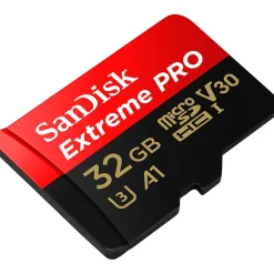 32 GB SanDisk Extreme PRO R100/W90 microSDHC Class 10 UHS-I A1 Retail inkl. Adapter