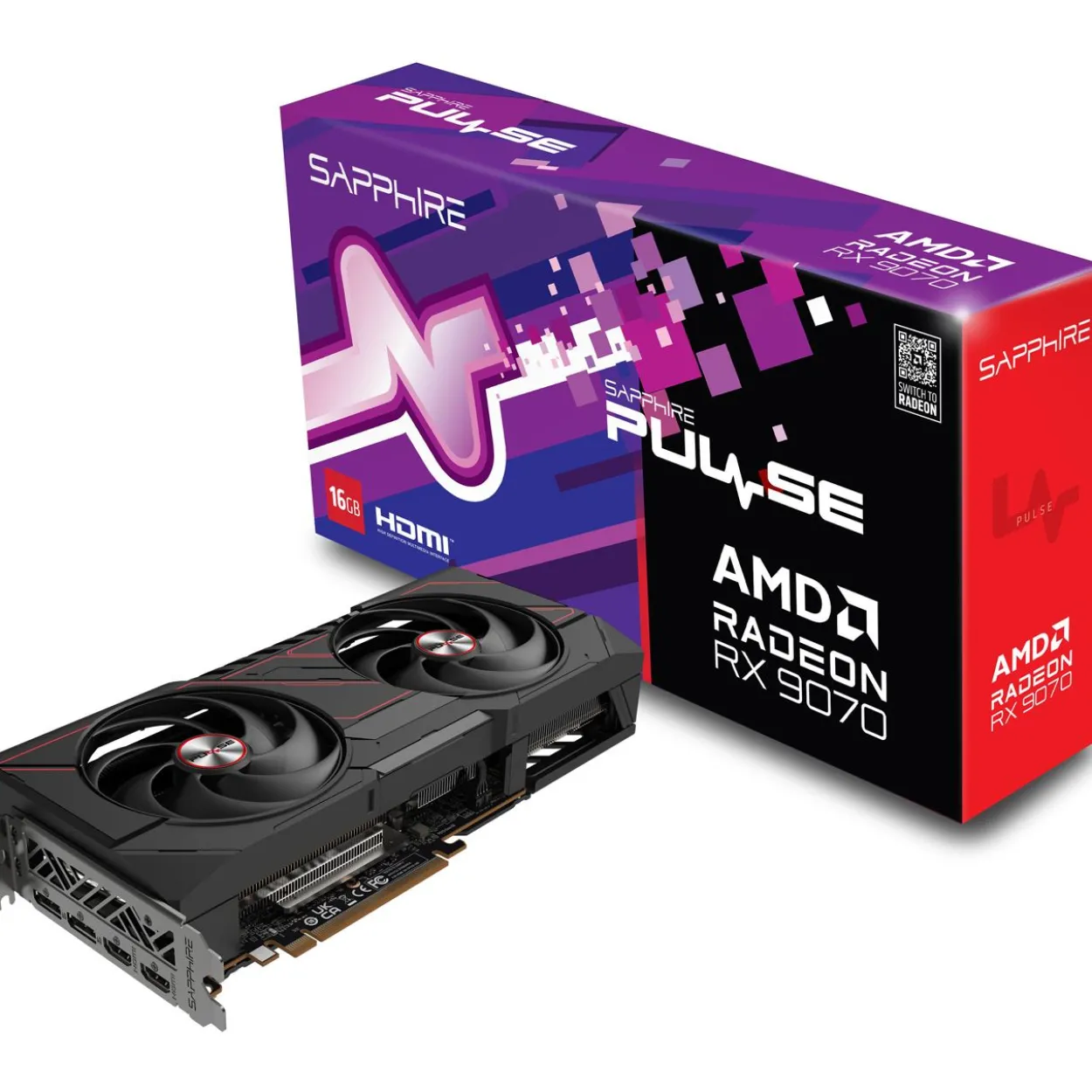 16GB Sapphire Radeon RX 9070 Pulse Aktiv PCIe 5.0 x16 (Lite Retail)