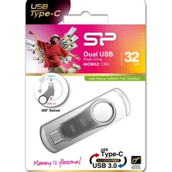 32 GB Silicon Power Mobile C80 silber USB 3.0