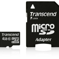 4 GB Transcend Standard microSDHC Class 10 Retail inkl. Adapter