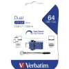 64 GB Verbatim Dual Drive blau/schwarz USB 3.0