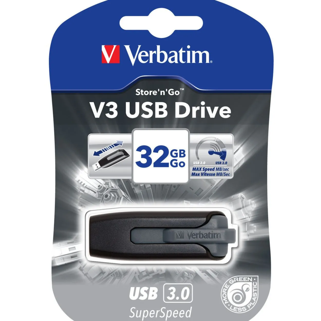 32 GB Verbatim Store `n` Go V3 schwarz USB 3.0