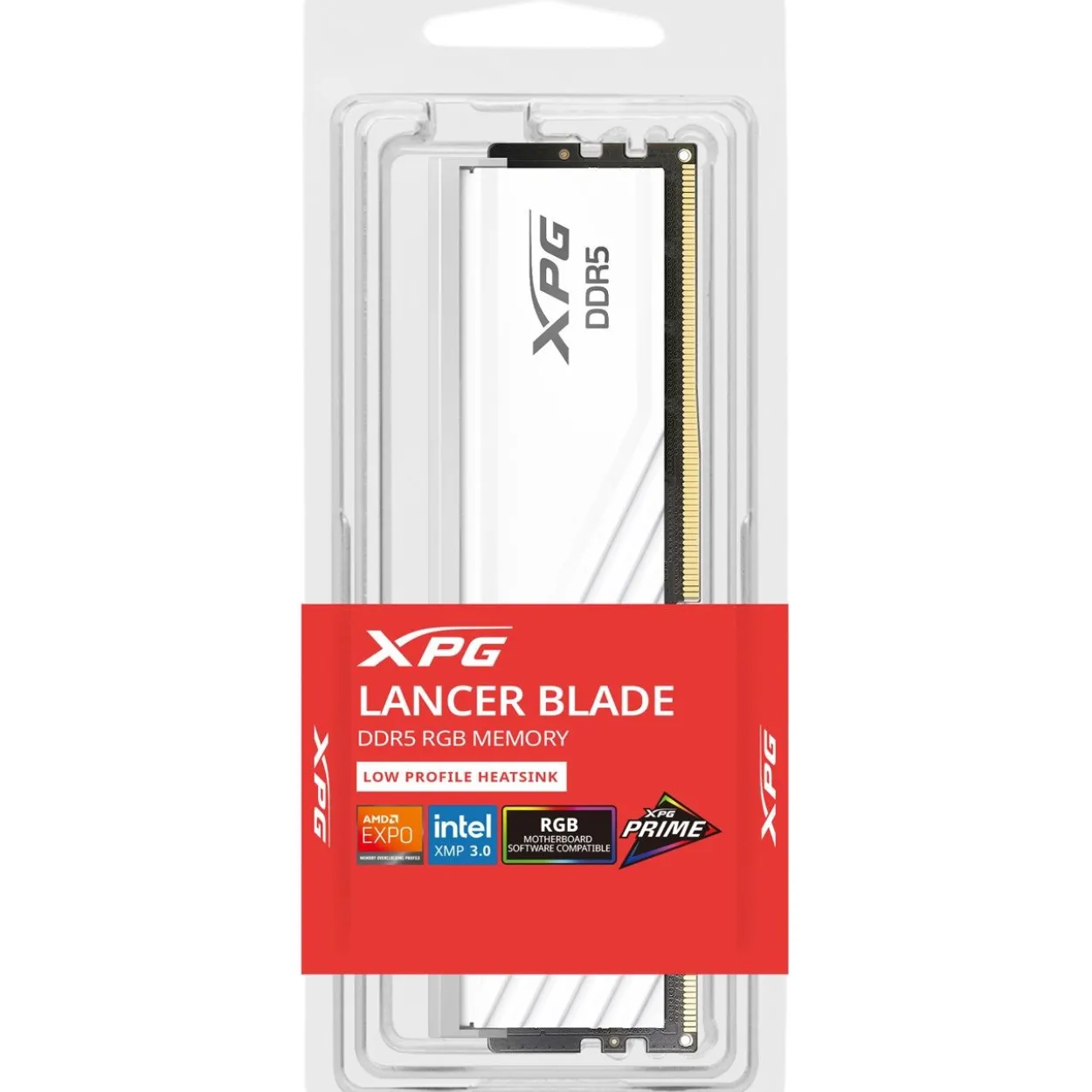 16GB (1x16GB) ADATA DIMM DDR5-6000 (1x 16 GB) (weiß, AX5U6000C4816G-SLABRWH, XPG Lancer Blade RGB, INTEL XMP, AMD EXPO)