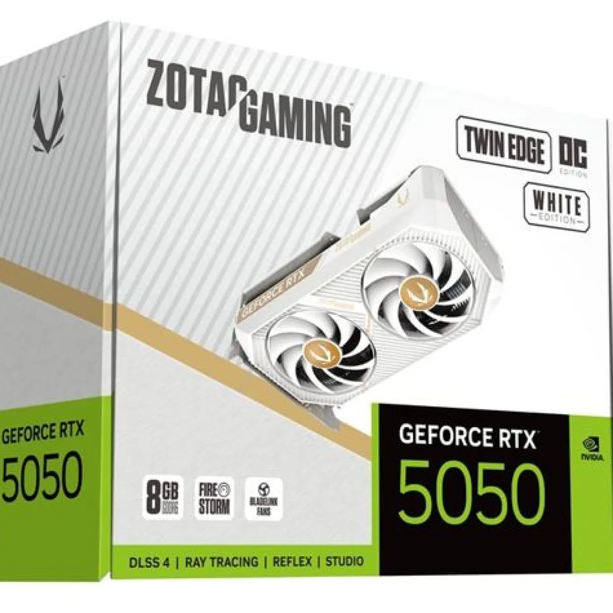 8GB ZOTAC GeForce RTX 5050 Twin Edge OC White Edition Aktiv PCIe 5.0 x16 (x8) (Retail)