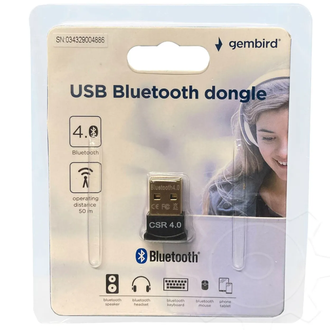 Gembird Bluetooth Mini Bluetooth Dongle USB V.4.0