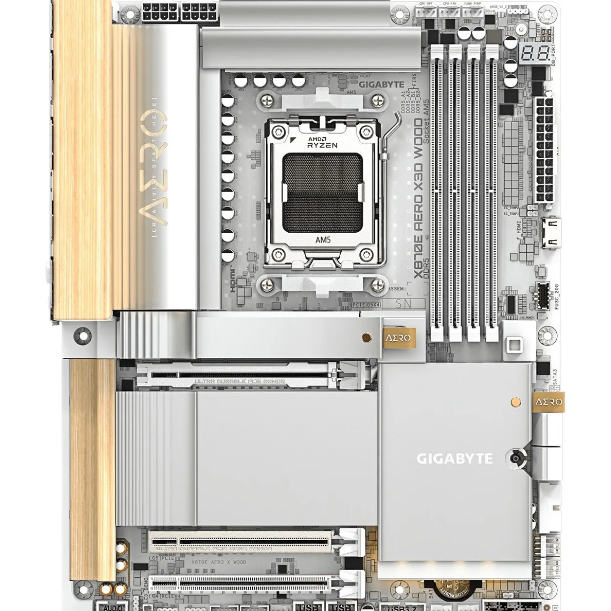 Gigabyte Aero X3D Wood AMD X870E So.AM5 DDR5 ATX Retail