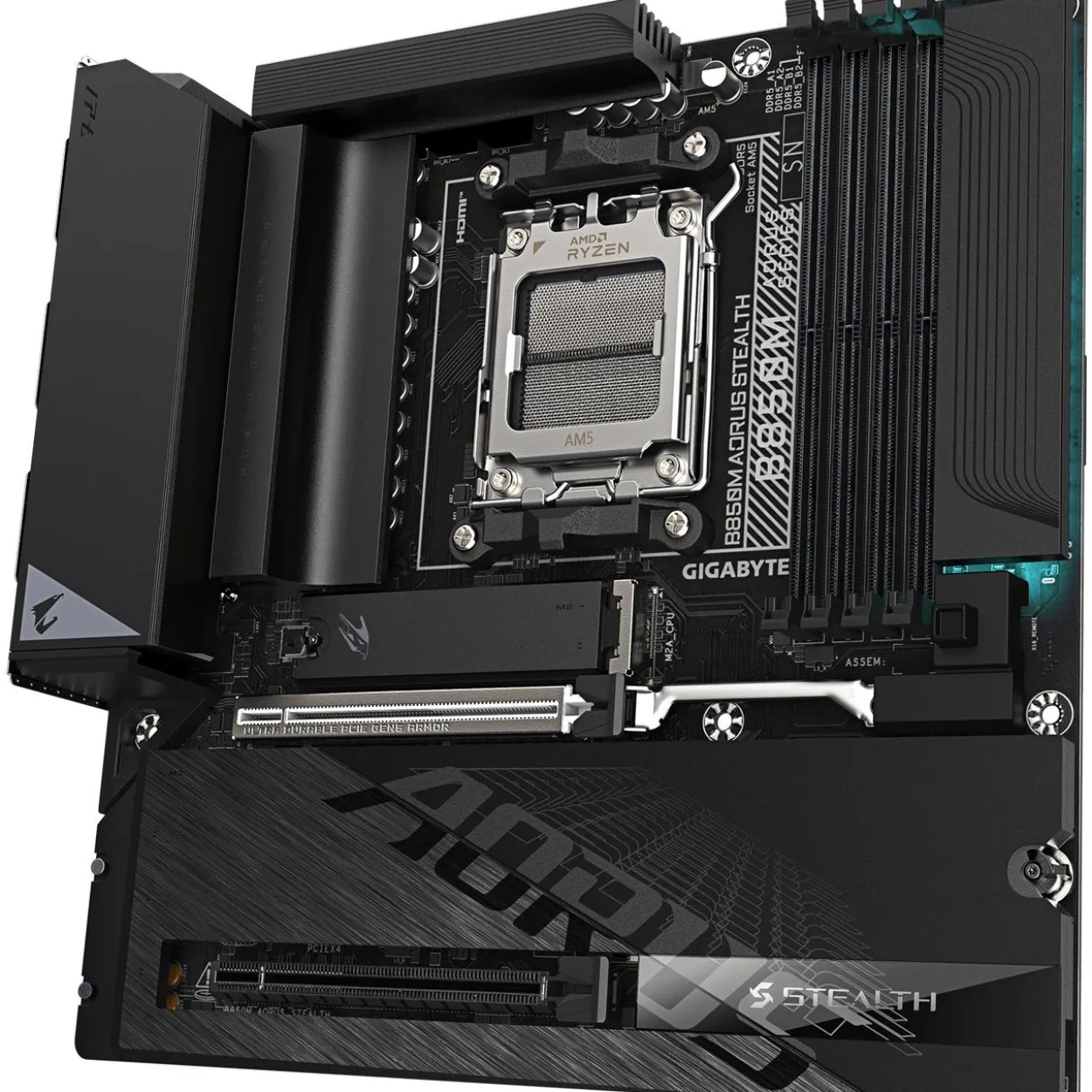 Gigabyte B850M AORUS STEALTH uATX / AM5 / B850 / 4xDDR5 / 4x SATA, 3x M.2
