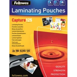 Glänzende Fellowes GmbH Laminierfolientaschen, A4, 216 x 303 mm, 125µ