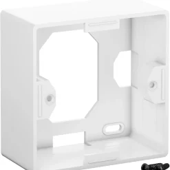 Goobay CAT.6 Universaldose inkl. Aufputzmontage-Rahmen (weiß, 2x RJ-45 Buchse)