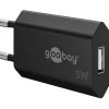 goobay Ladeadapter schwarz, 5 Watt