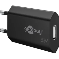 goobay Ladeadapter schwarz, 5 Watt
