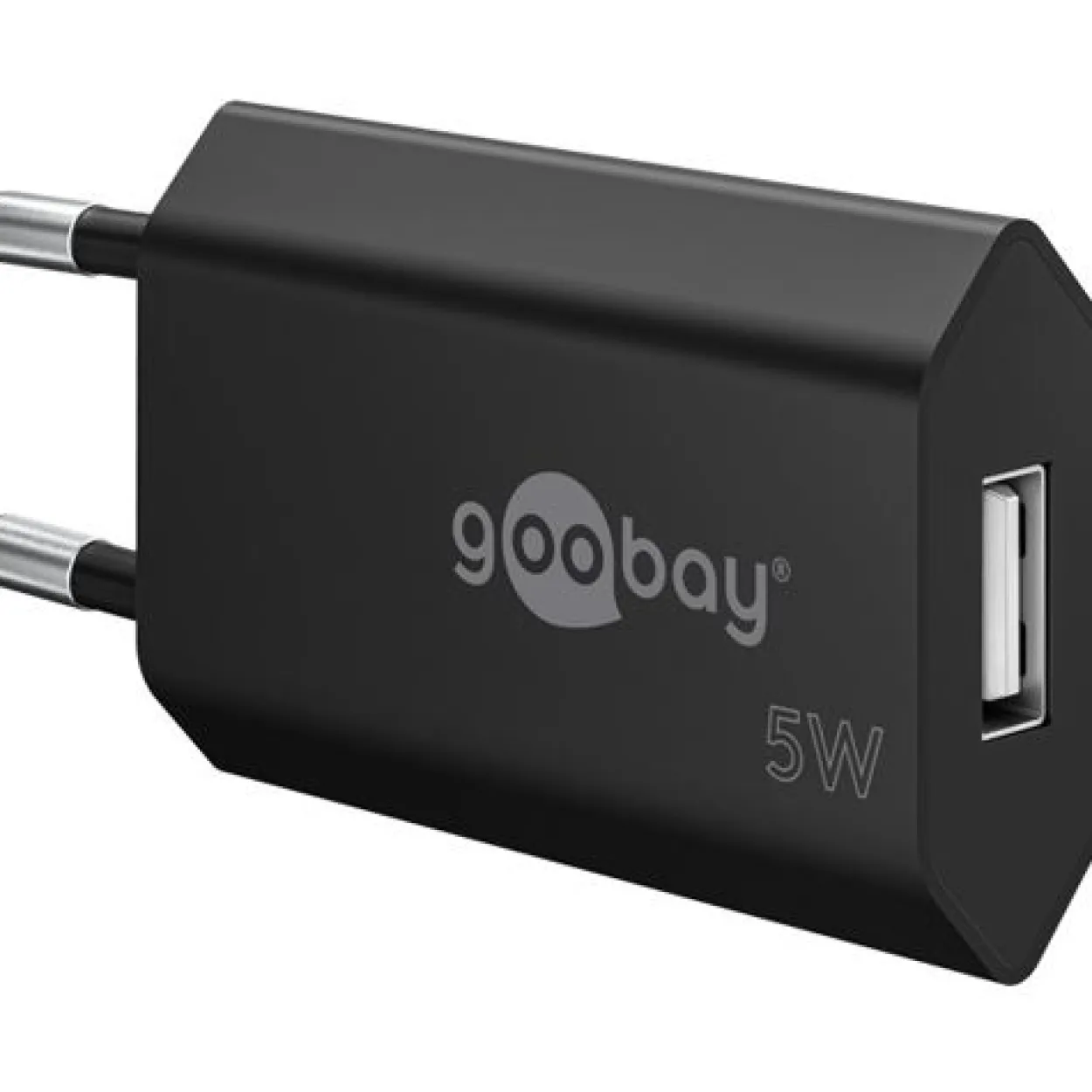 goobay Ladeadapter schwarz, 5 Watt