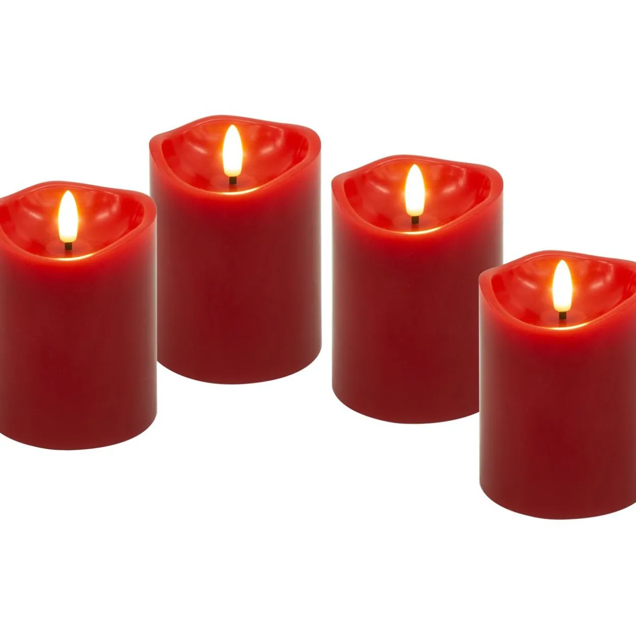 goobay LED-Kerzen rot, 4 St.