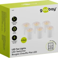 goobay LED-Teelichter weiß, 6 St.