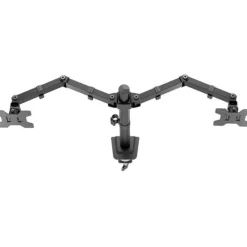 goobay Monitor-Halterung Flex 58529 schwarz für 2 Monitore, Tischklemme