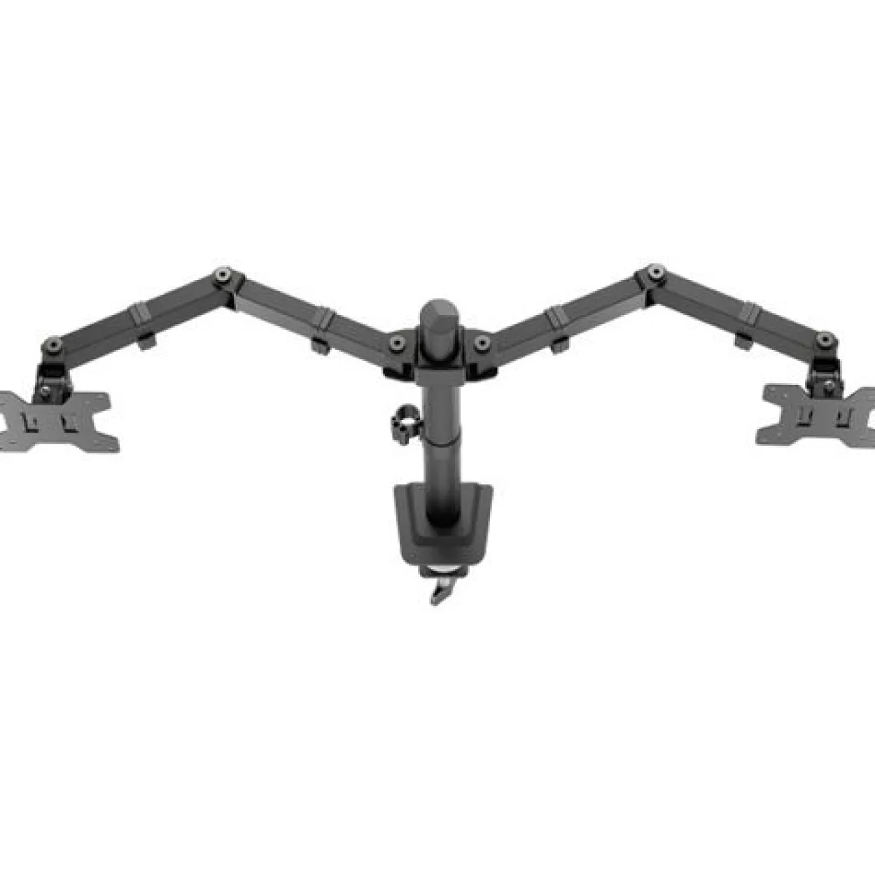goobay Monitor-Halterung Flex 58529 schwarz für 2 Monitore, Tischklemme