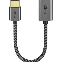 Goobay Ultra High-Speed HDMI-Flexiadapter (schwarz/gold)