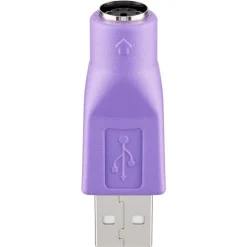Goobay USB 2.0 Adapter, USB-A Stecker > PS/2 Buchse (violett, für Kombo Tastatur)