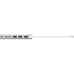 Goobay USB-C Multiport Adapter HDMI USB CR RJ45 PD (aluminium)