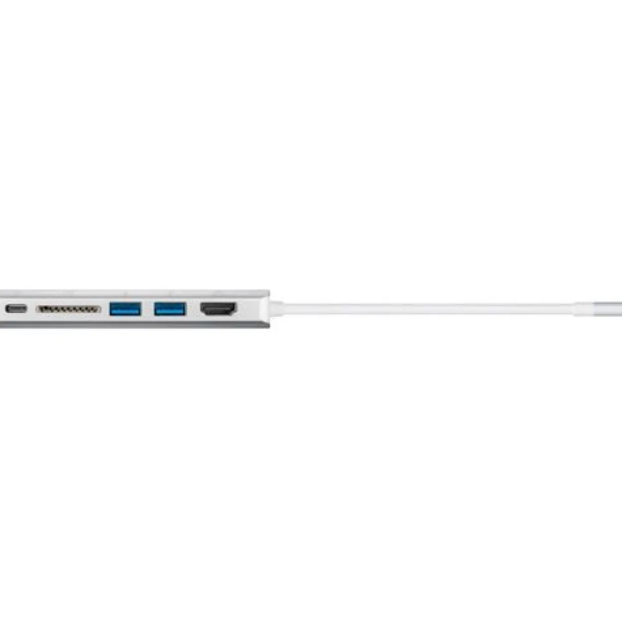 Goobay USB-C Multiport Adapter HDMI USB CR RJ45 PD (aluminium)