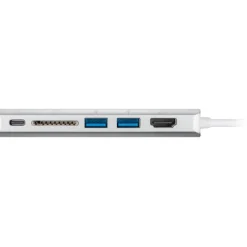 Goobay USB-C Multiport Adapter HDMI USB CR RJ45 PD (aluminium)