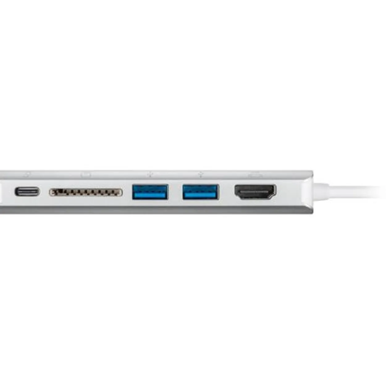 Goobay USB-C Multiport Adapter HDMI USB CR RJ45 PD (aluminium)