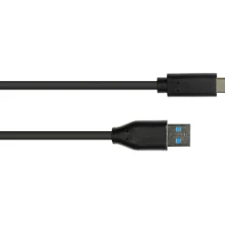 Good Connections Anschlusskabel USB 3.2 Gen.2 (10GBit/s / 3A), Stecker A an USB-CÖ Stecker, CU, schwarz, 0,5m, Good C