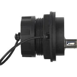 Good Connections Industrie-Steckverbinder S4 - USB 3.0 Durchführungskupplung, Buchse A beidseitig, einseitig mit Deck