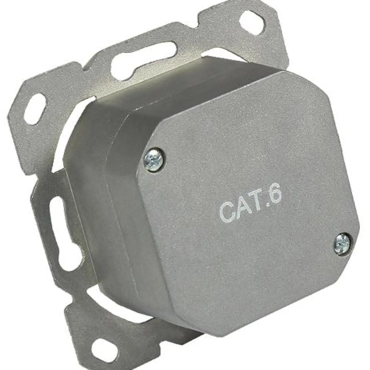 Good Connections Netzwerkdose Cat. 6, 2xRJ45, geschirmt, vertikale Kabelzuführung, ohne Zentralstück/-Abdeckrahmen