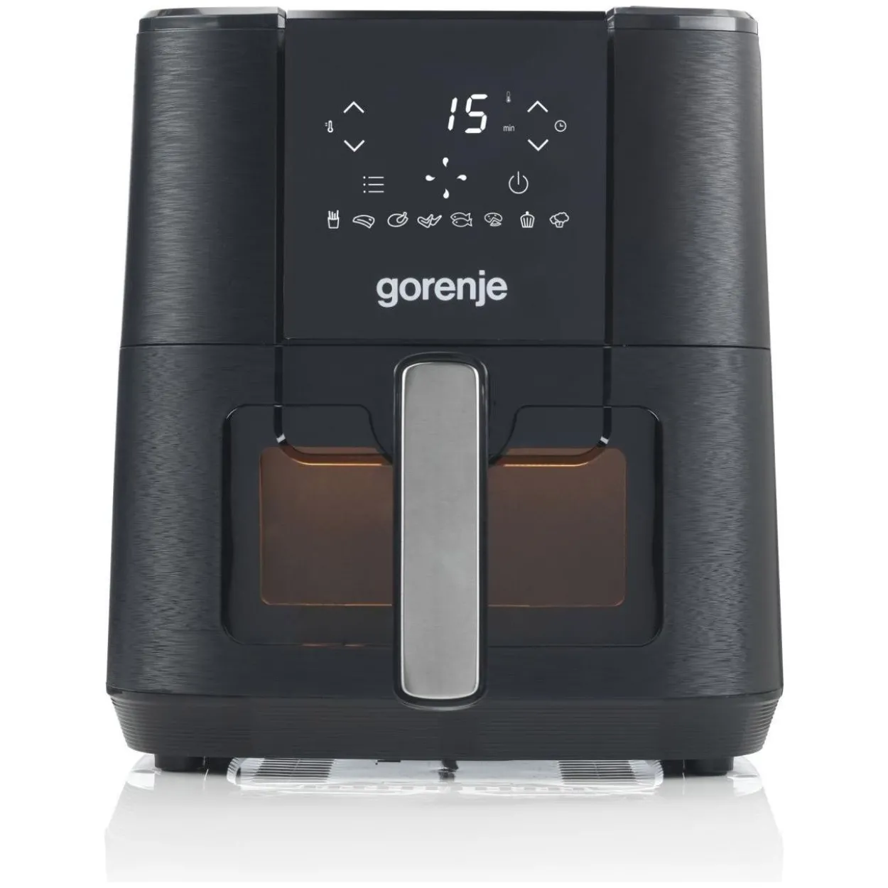 Gorenje Heißluftfritteuse AF1350DWB (schwarz, 1.350 Watt, Korb 5,4 Liter, mit Sichtfenster)