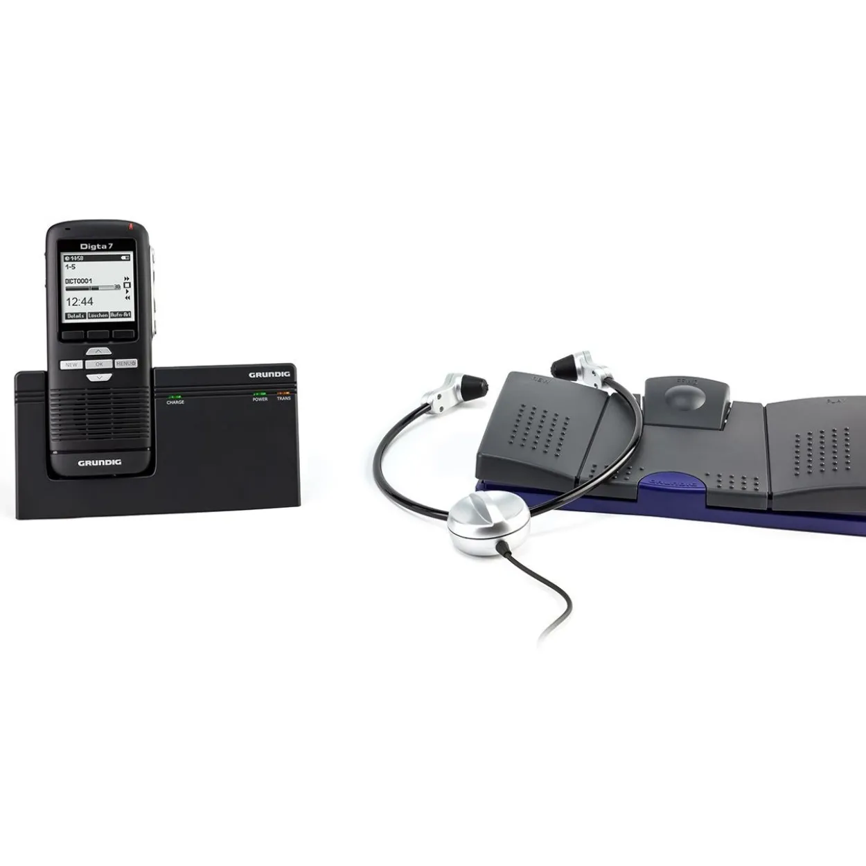 GRUNDIG Digta 7 Starter Kit mit DigtaSoft One digitales Diktiergerät-Set 2 GB