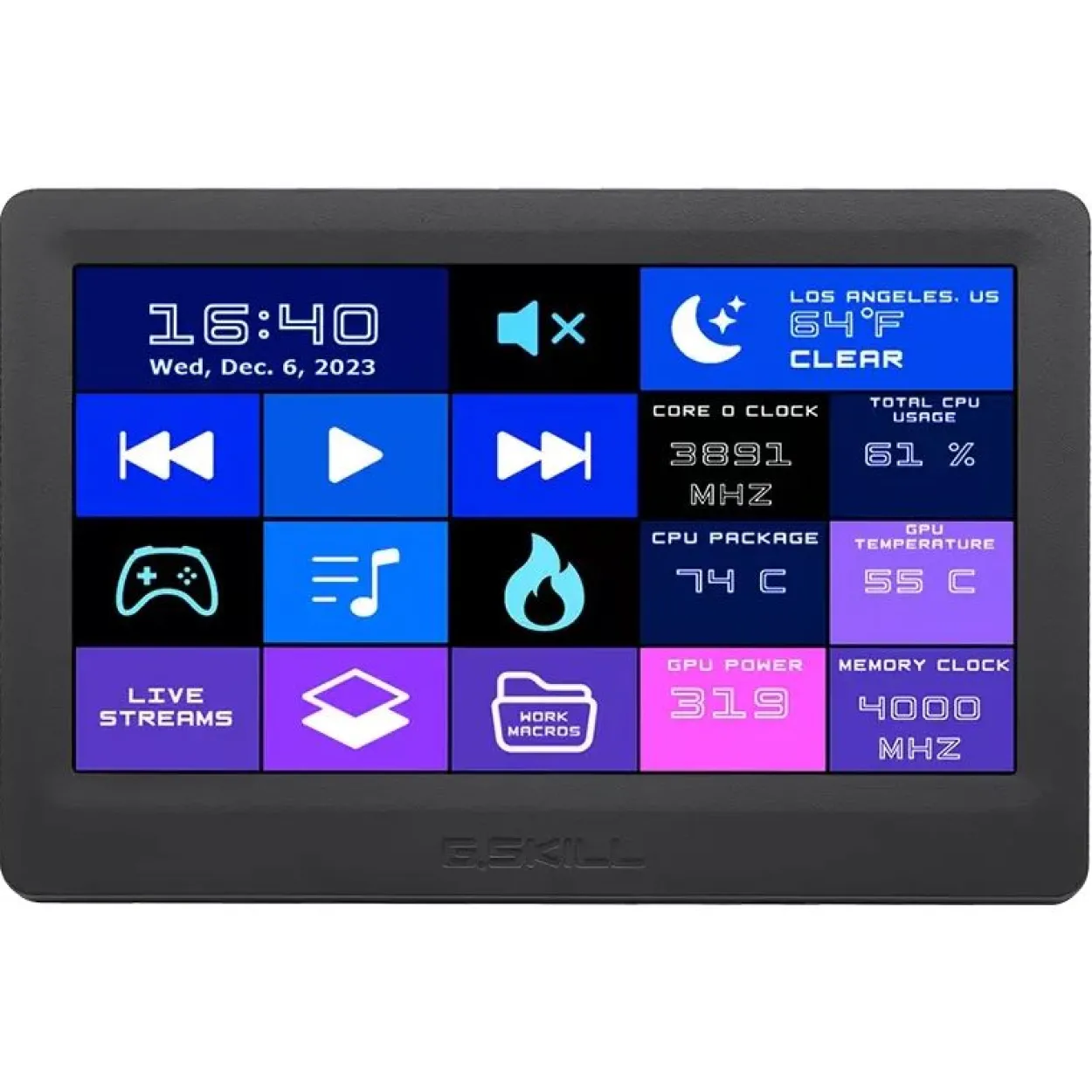G.Skill WigiDash Panel für PC (GD-A7PCCSK-WGD)