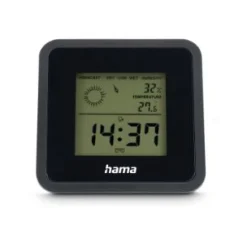 hama Borneo Thermometer schwarz