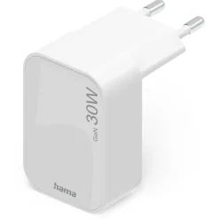 Hama Schnellladegerät, GaN, 1x USB-C,PD, 30W,Weiß