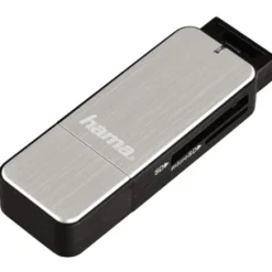 Hama SD/microSD Card Reader silber USB 3.0 Stick Dual Slot Kartenleser