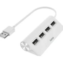 hama USB-Hub 4-fach weiß