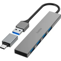 Hama USB-Hub 4-Ports USB 3.2 Gen1 5 Gbit/s