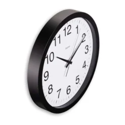 hama Wanduhr Aruba weiß schwarz Kunststoff, Ø 40,0 cm
