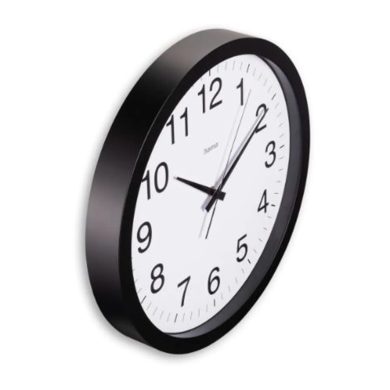 hama Wanduhr Aruba weiß schwarz Kunststoff, Ø 40,0 cm
