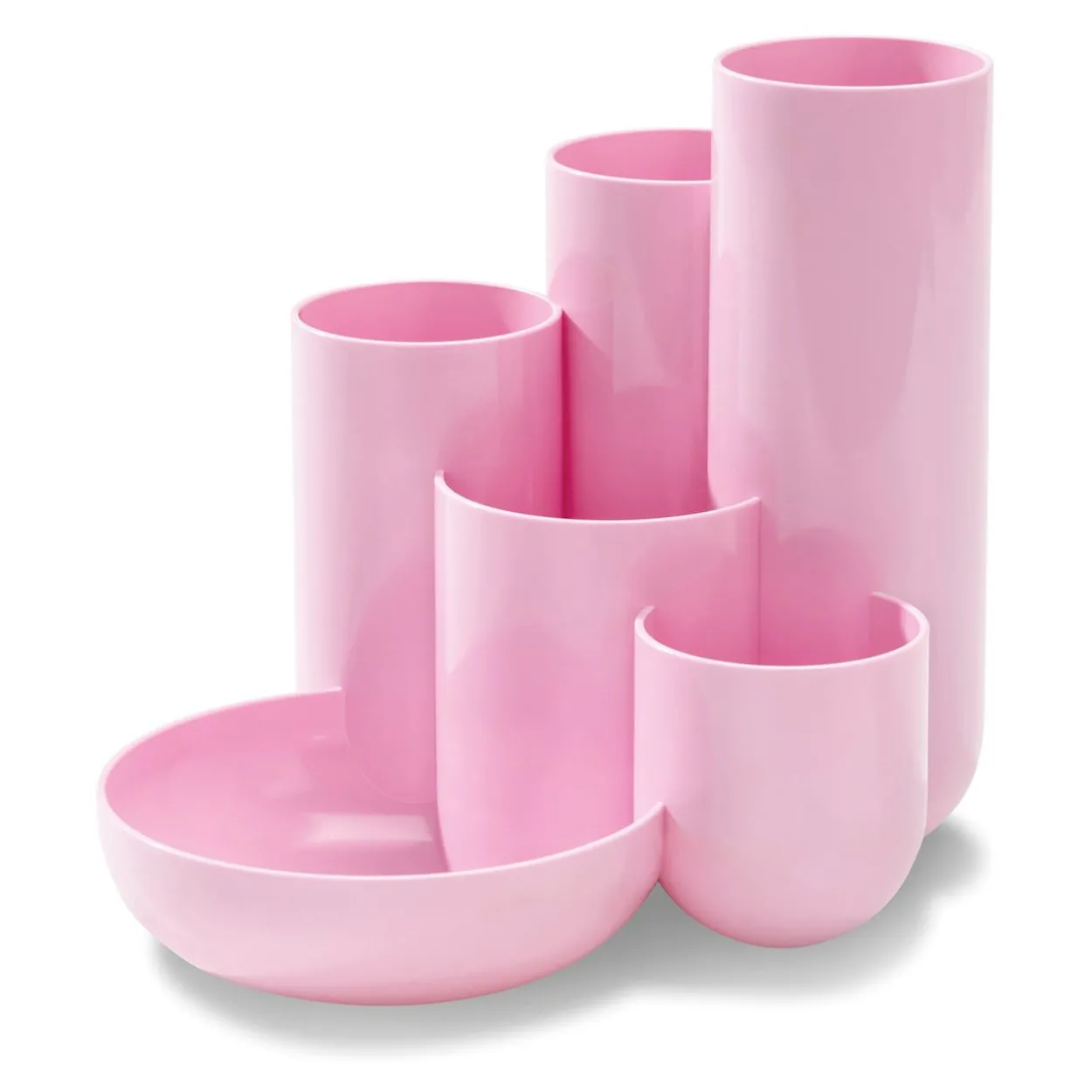HAN Schreibtisch-Organizer CAMPUS pastellrosa Polystyrol 5 Fächer 13,1 x 15,4 x 13,7 cm