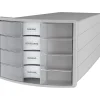 HAN Schubladenbox Impuls transparent 1012-63, DIN C4 mit 4 Schubladen