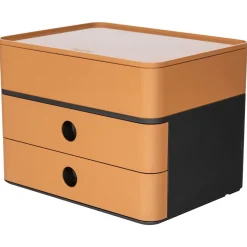 HAN Schubladenbox Smart Box plus ALLISON caramel brown 1100-83, DIN A5 mit 3 Schubladen