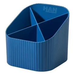 HAN Stiftehalter KARMA blau Polystyrol 4 Fächer 11,1 x 11,1 x 10,5 cm