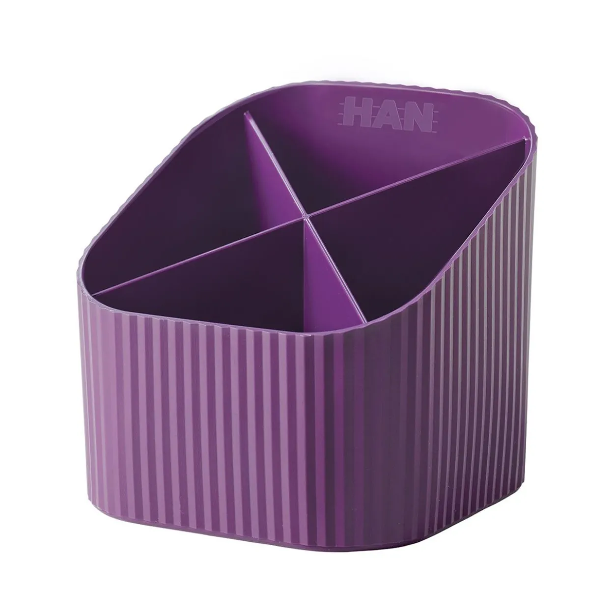 HAN Stiftehalter X-LOOP lila 100% Recyclingmaterial 4 Fächer 11,1 x 12,1 x 10,6 cm