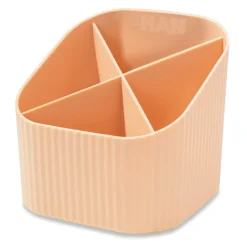 HAN Stiftehalter X-LOOP pastellorange Kunststoff 4 Fächer 11,1 x 11,1 x 10,5 cm