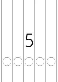 Herma 10175 ablösbar blickdicht Ordneretiketten 3.8x29.7 cm (25 Blatt (125 Etiketten))